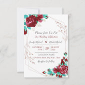 Invitation Flora Fleurs & feuilles Mariage Bourgogne Inviter (Devant)