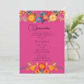 Invitation Flora - Quincinera 15e anniversaire (Debout devant)