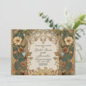 Invitation Flora Vintage Art nouveau (Debout devant)