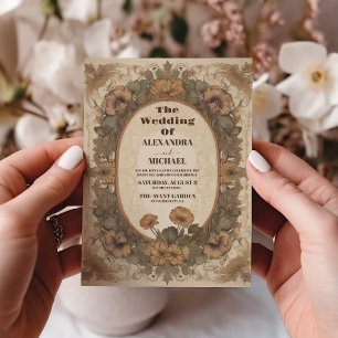 Invitation Flora Vintage Art nouveau Mariage