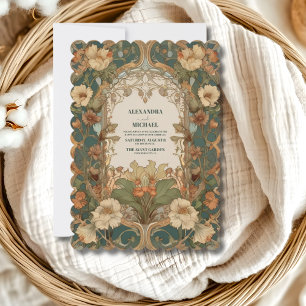 Invitation Flora Vintage Art nouveau Mariage