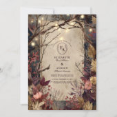 Invitation Floraison d'automne rustique et bourgogne (Devant)