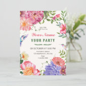 Invitation Floraison florale artistique (Debout devant)