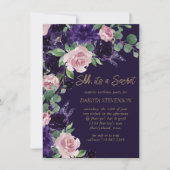 Invitation Floraison | Parti surprise violet rose (Devant)