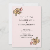 Invitation FLORAISON - rose (Devant)