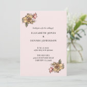 Invitation FLORAISON - rose (Debout devant)