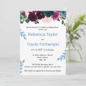Invitation Floraisons Bleues - Mariage Couple Cadeau (Debout devant)