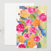 Invitation floral (Devant / Derrière)