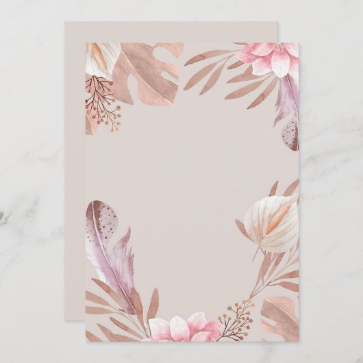 Invitation Floral (Devant / Derrière)