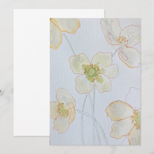 Invitation floral (Devant / Derrière)