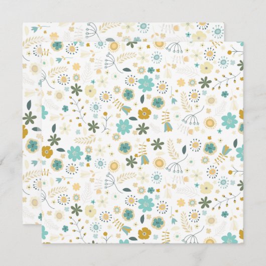 Invitation Floral (Devant / Derrière)