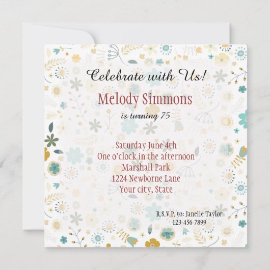 Invitation Floral (Dos)