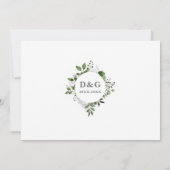 Invitation Floral 25e anniversaire du Mariage Alors et mainte (Dos)