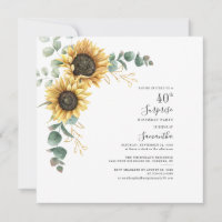 Floral 40e Anniversaire Surprise Tournesol Eucalyp