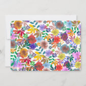 Invitation Floral 50 et fabuleux 50e anniversaire (Dos)