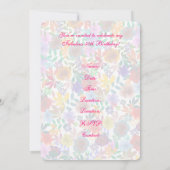 Invitation Floral 50 et fabuleux 50e anniversaire (Dos)