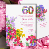 Invitation Floral 60e anniversaire - Conception des célébrati