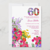 Invitation Floral 60e anniversaire - Conception des célébrati (Devant)