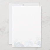 Invitation Floral 80e anniversaire Dusty Blue Script Party (Dos)