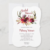 Invitation floral à la mode de Fête de la mariée (Devant)