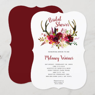 Invitation floral à la mode de Fête de la mariée