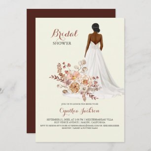 Invitation Floral Africain-Américain Wedding shower