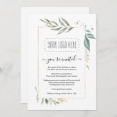 Invitation Floral - Ajouter un logo (Devant / Derrière)