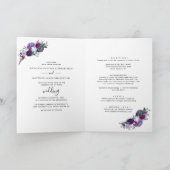 Invitation Floral All-in-One Purple Flowers Mariage (Intérieur)