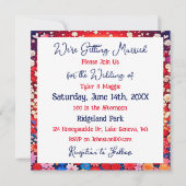 Invitation Floral Anime Mariage à thème (Dos)