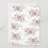 Invitation Floral Antique Aquarelle Nuptiale Douche Invitatio (Dos)