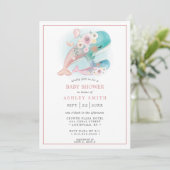 Invitation Floral Aquarelle Baleines Girl Leigh-Ann (Debout devant)