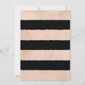 Invitation Floral Aquarelle moderne Moody Black Blush Peach (Dos)