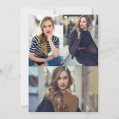 Invitation Floral aquarelle or photo graduation virtuelle (Dos)