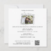 Invitation *~* Floral AR12 LILY PHOTO RSVP + QR Mariage (Dos)