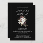 Invitation *~* Floral AR15 MARIAGE MAROON Rose RSVP +  (Devant / Derrière)