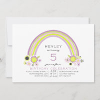 Floral Arc-en-ciel Anniversaire Neon Lavender