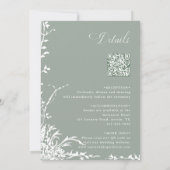 Invitation Floral Arch Garden Sage Green All in One Wedding   (Dos)