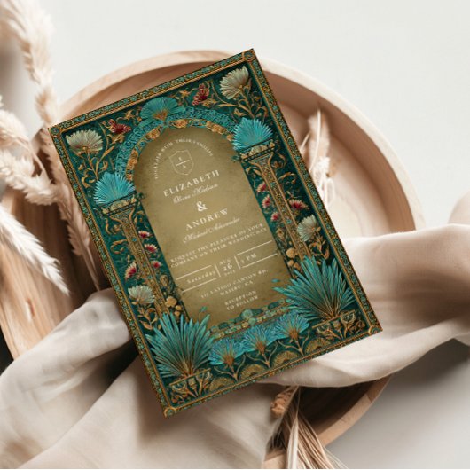 Invitation Floral Arch Islamic Wedding