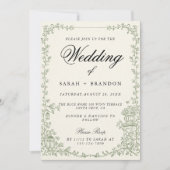 Invitation Floral Art Nouveau–Inspired Wedding Stationery (Devant)
