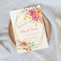 Floral Automne Aquarelle Brunch Wedding shower
