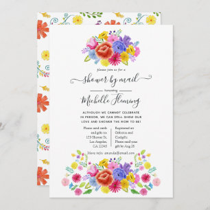Invitation Floral Baby shower de Fiesta mexicaine par courrie