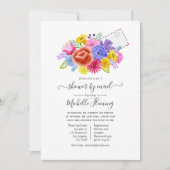 Invitation Floral Baby shower de Fiesta mexicaine par courrie (Devant)