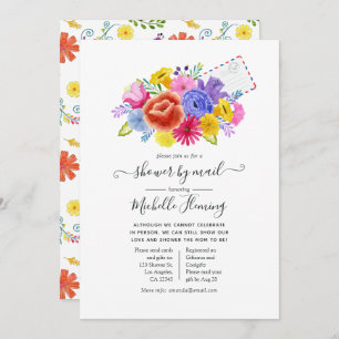 Invitation Floral Baby shower de Fiesta mexicaine par courrie