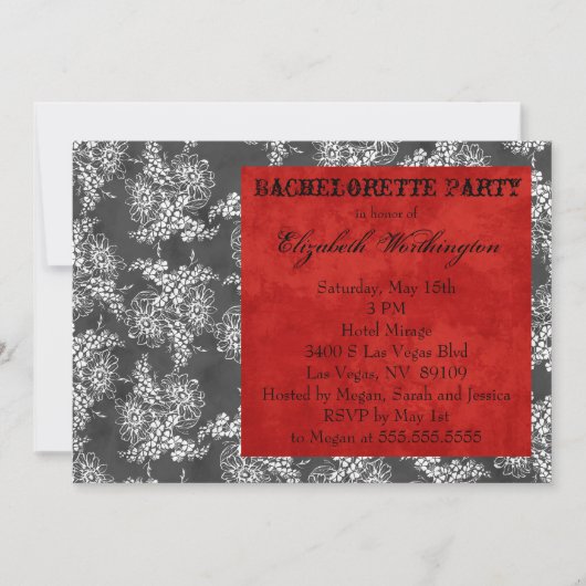 Invitation Floral Bachelorette Party (Devant)