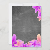 Invitation Floral Bellflowers Chalkboard 80e fête d'anniversa (Dos)