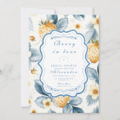 Invitation Floral Berry Chic Fête des mariées (Devant)