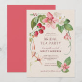Invitation floral berry Wildflower Bridal Shower (Devant / Derrière)
