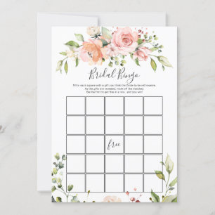 Invitation Floral Bingo Nuptiale/Il A Dit, Elle A Dit Jeux