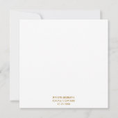 Invitation Floral bio rose or (Dos)