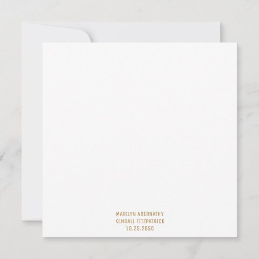 Invitation Floral bio rose or (Dos)